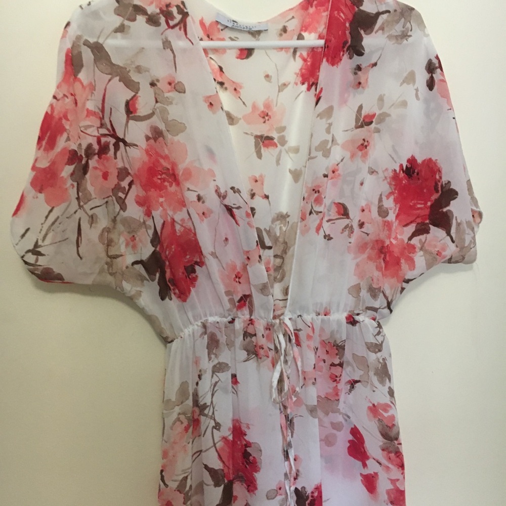 KIMONO or bathing suit cover, 58 inches length